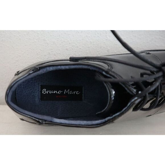 Bruno Marc Men's Sz 9.5 Black Patent Downing-02 Formal Lace-Up Dress Shoes - Picture 7 of 14